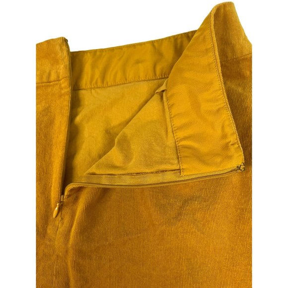 Banana Republic Mini skirt Women's 10 Corduroy Yellow Cotton Spandex Elastane - Picture 4 of 6